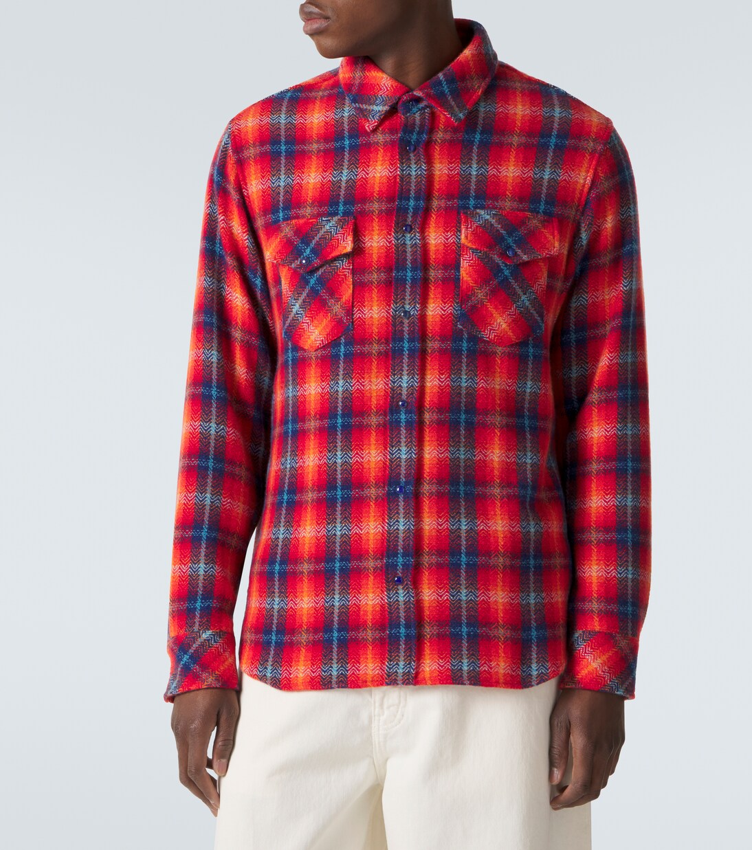 Checked cashmere shirt | God's True Cashmere