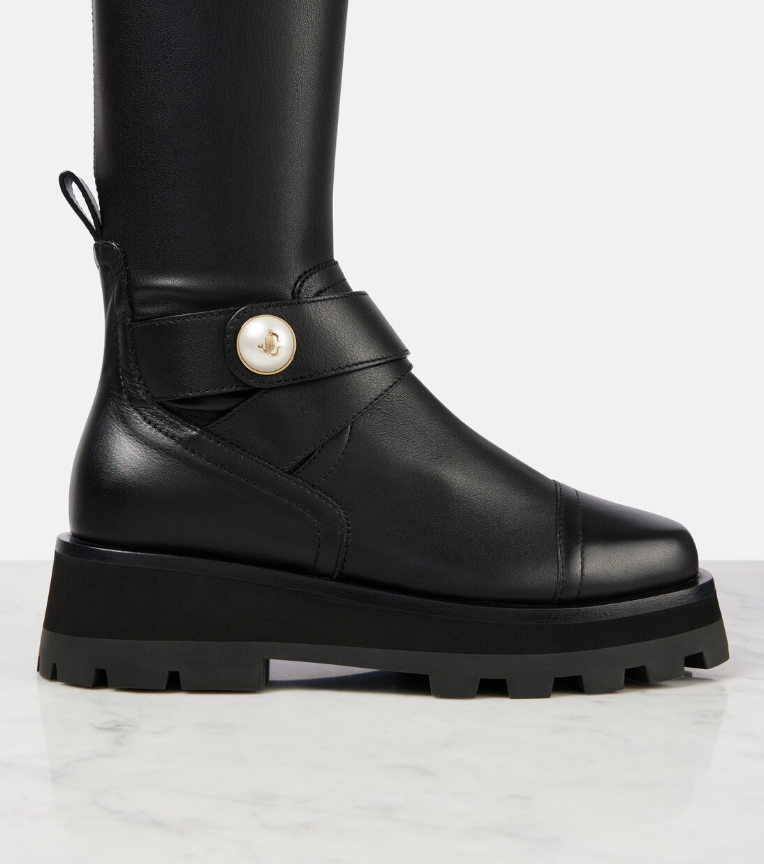 Overknee-Stiefel Meena aus Leder | Jimmy Choo