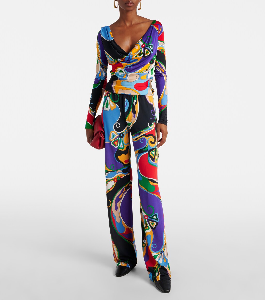 Orchidee jersey blouse | Pucci