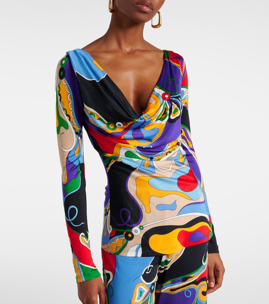 Orchidee jersey blouse | Pucci