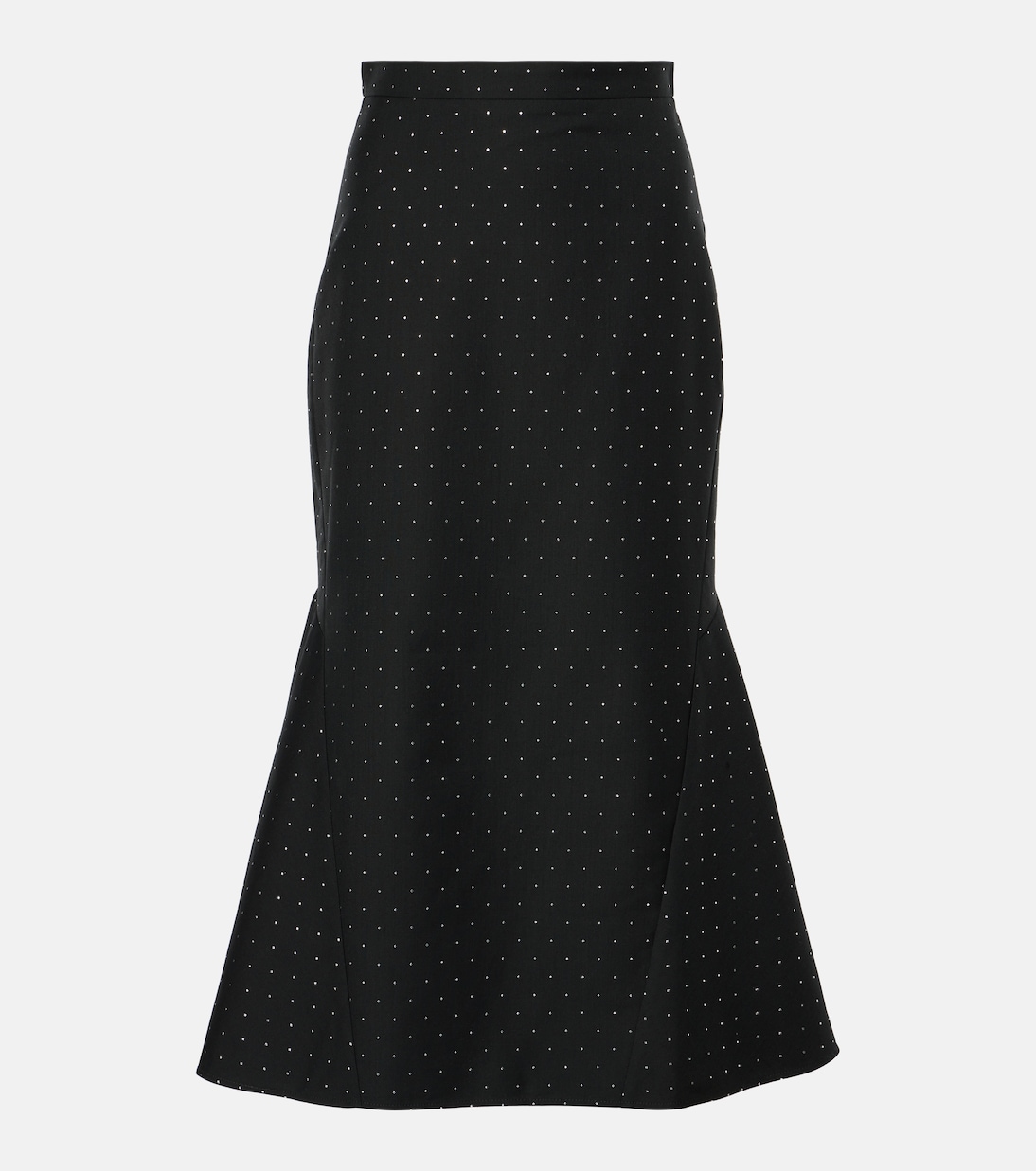 Polka-dot cotton and wool lamé midi skirt | Erdem