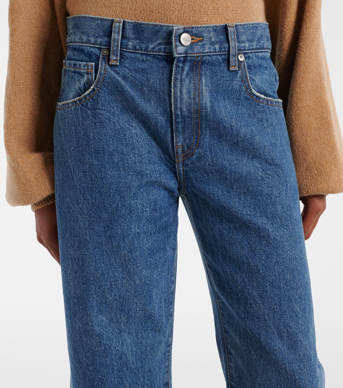 Jeans Kerrie a gamba larga e vita media | Khaite