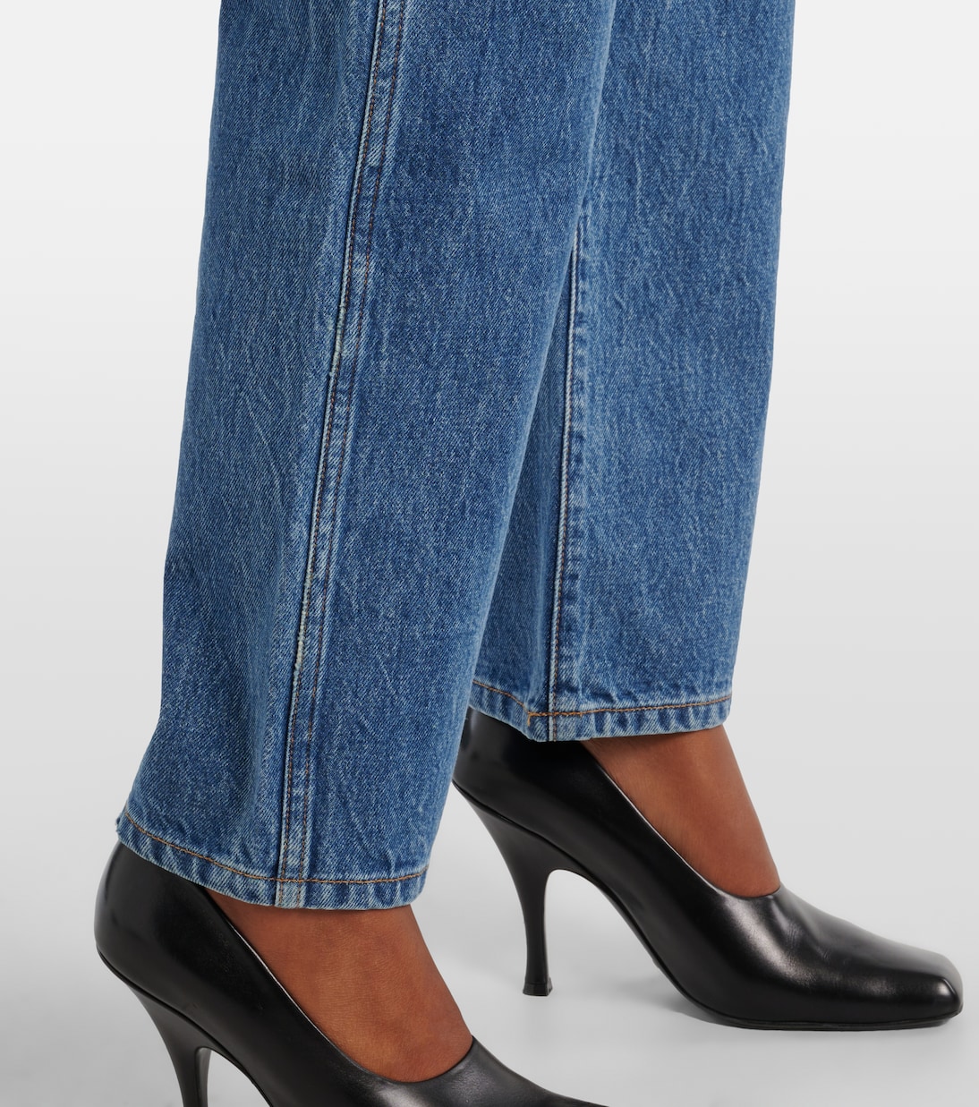 Jeans Kerrie a gamba larga e vita media | Khaite