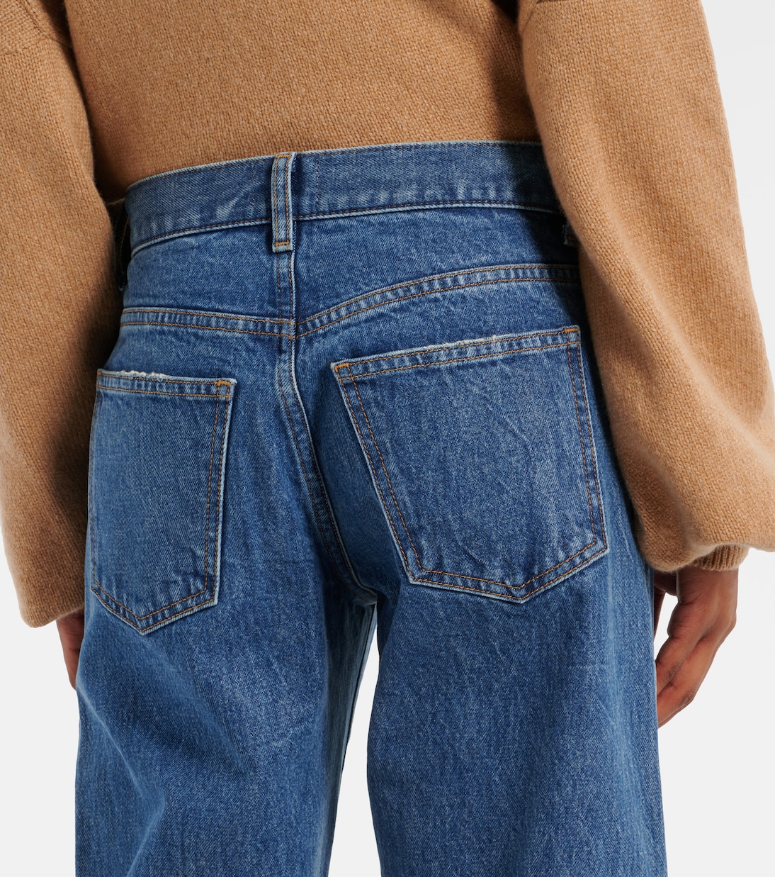 Jeans Kerrie a gamba larga e vita media | Khaite