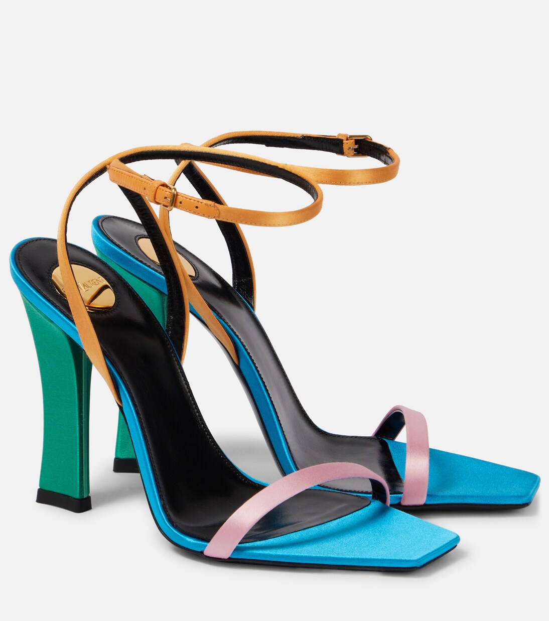 Dominique 110 crêpe satin sandals | Saint Laurent