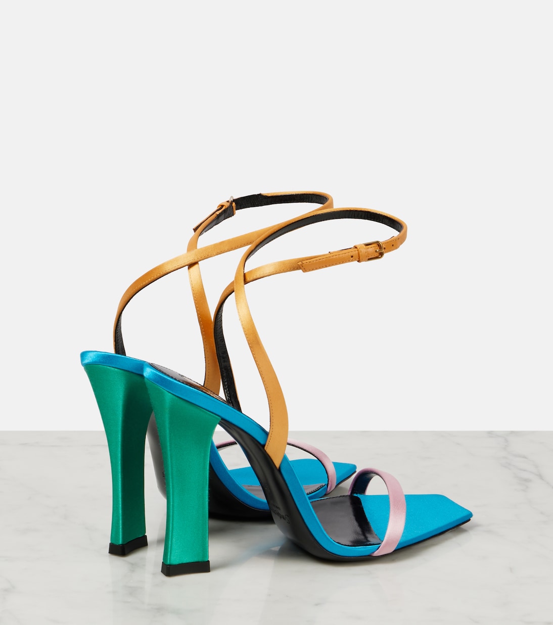 Dominique 110 crêpe satin sandals | Saint Laurent