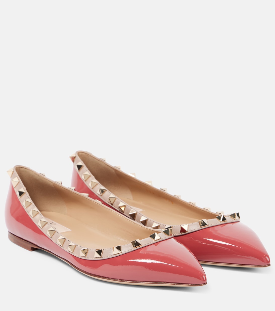 Rockstud patent leather ballet flats | Valentino Garavani