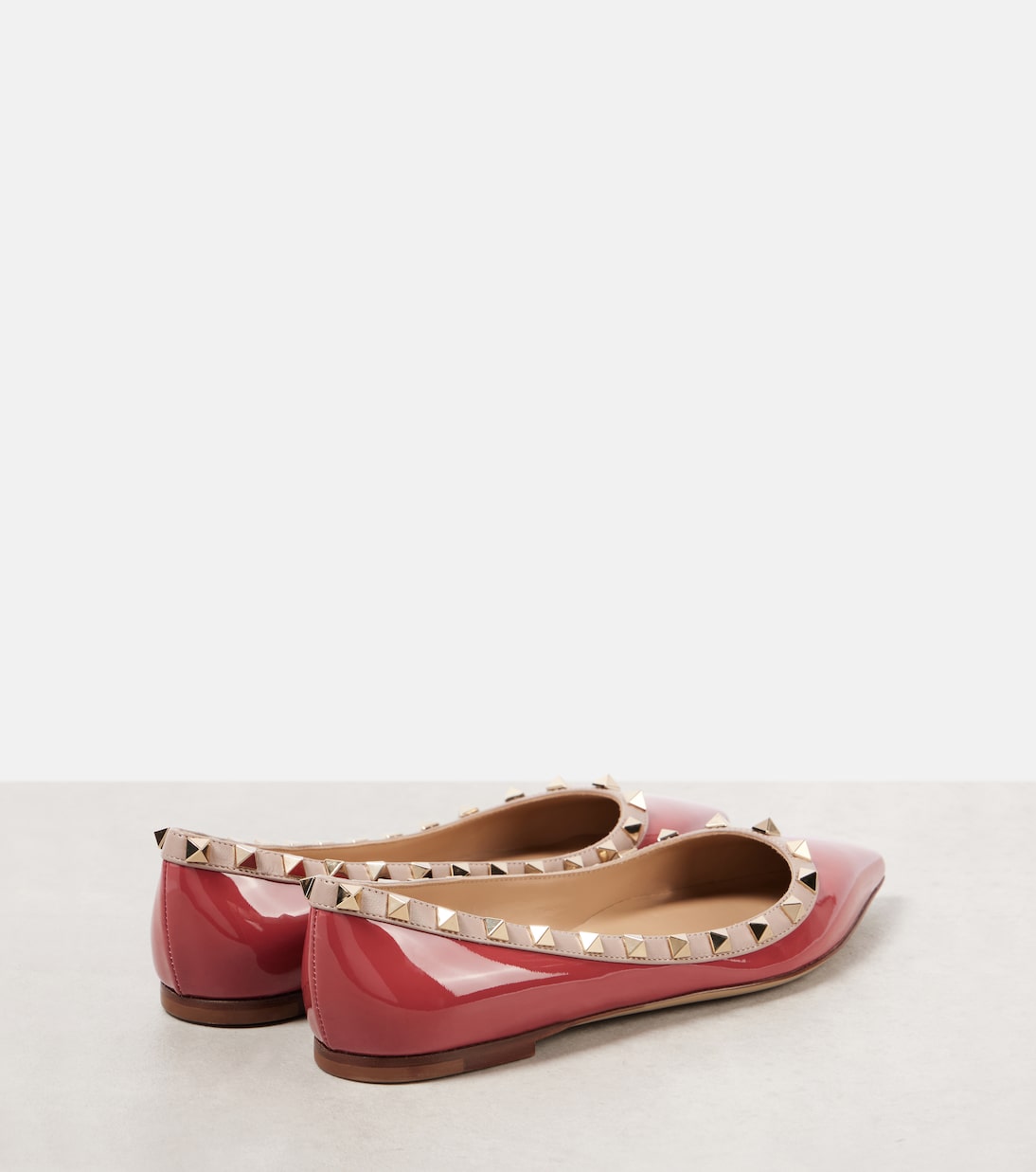 Rockstud patent leather ballet flats | Valentino Garavani