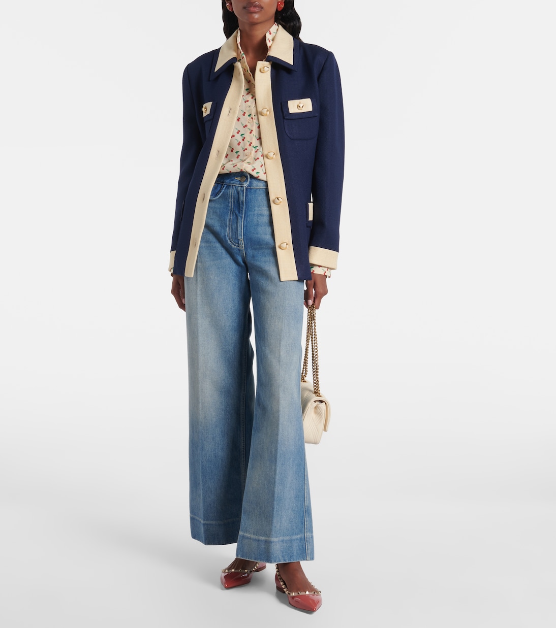 Rockstud patent leather ballet flats | Valentino Garavani