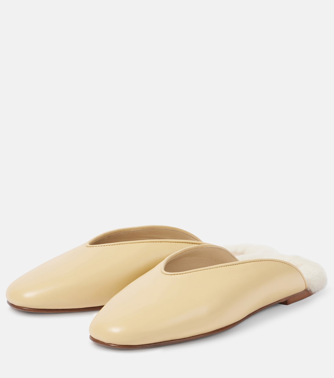 Mules Regency de piel con borrego | Le Monde Béryl