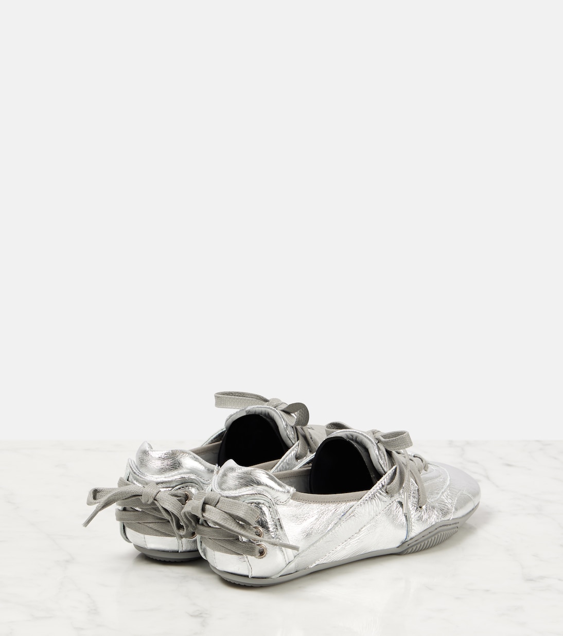 Metallic leather flats | Acne Studios