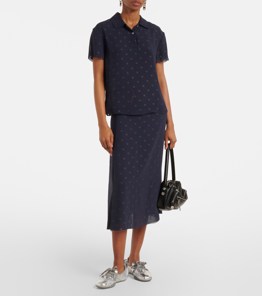 Metallic leather flats | Acne Studios