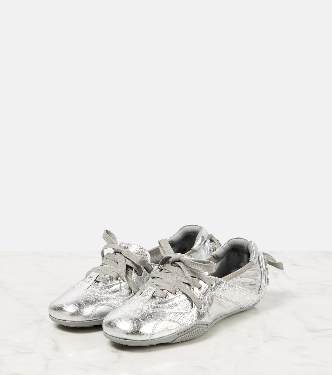 Metallic leather flats | Acne Studios