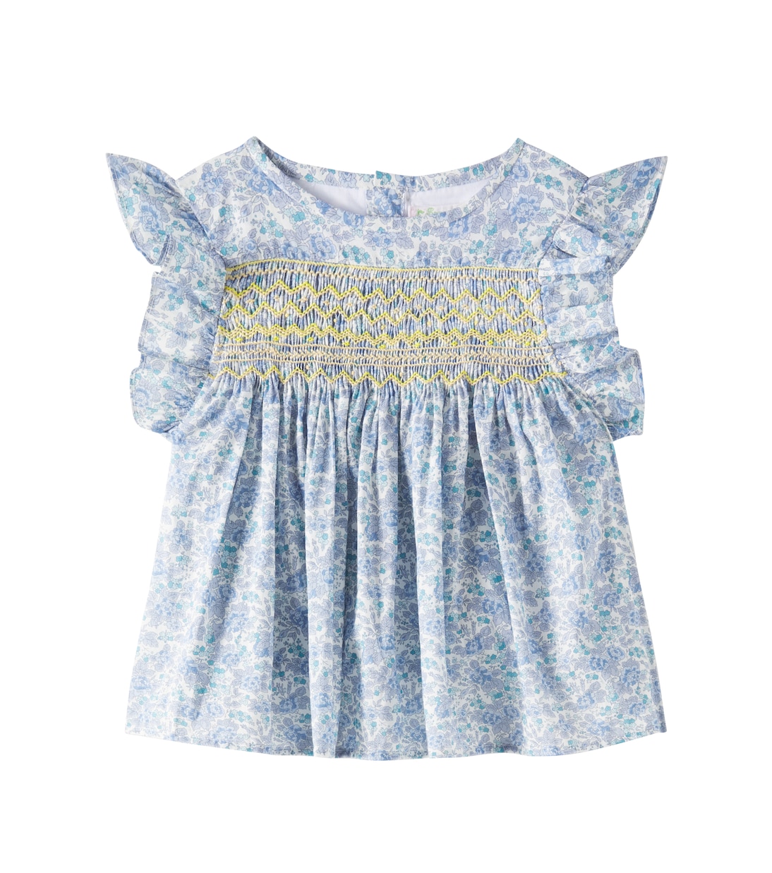 Fidji floral smocked cotton blouse | Bonpoint
