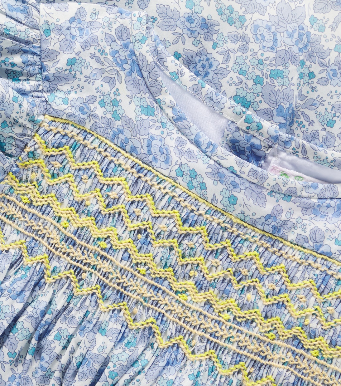 Fidji floral smocked cotton blouse | Bonpoint