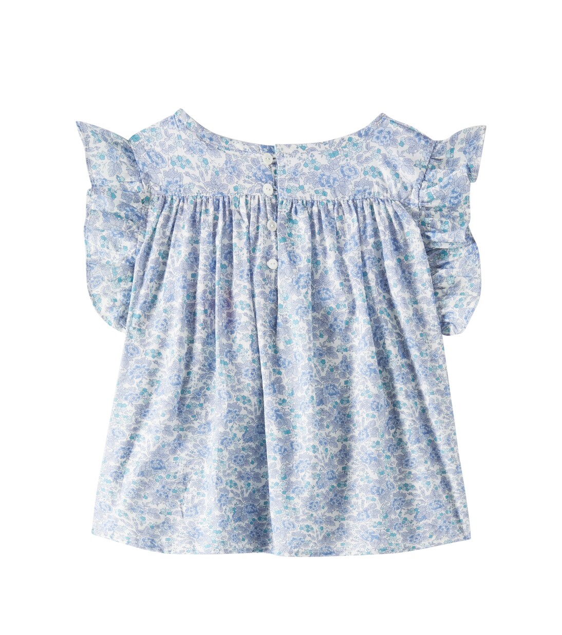Fidji floral smocked cotton blouse | Bonpoint