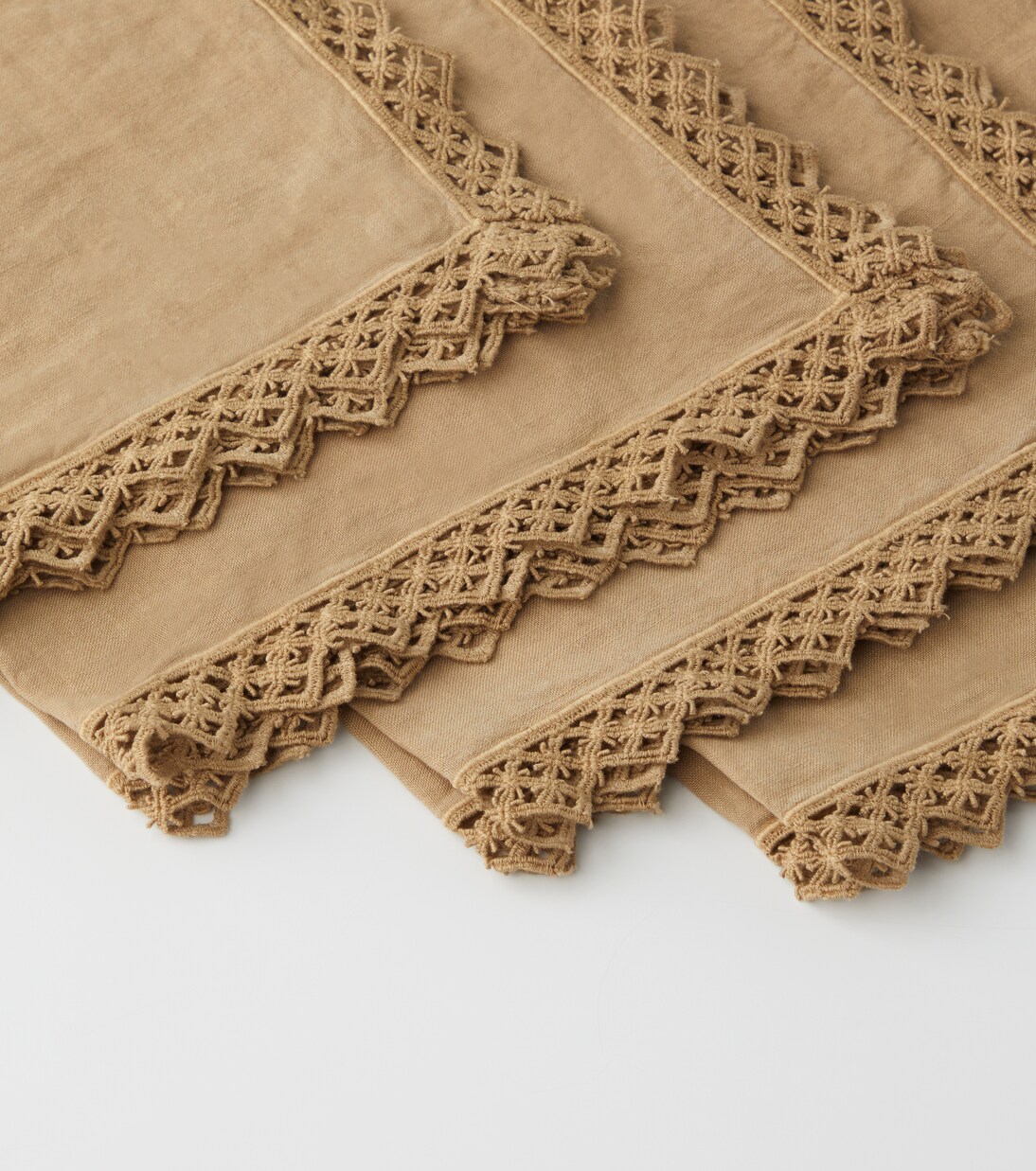 Set of 4 macramé linen napkins | Once Milano