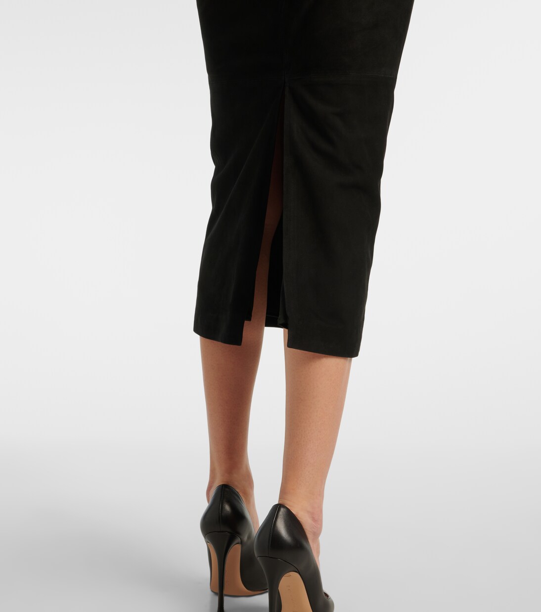 Suede midi dress | Alex Perry