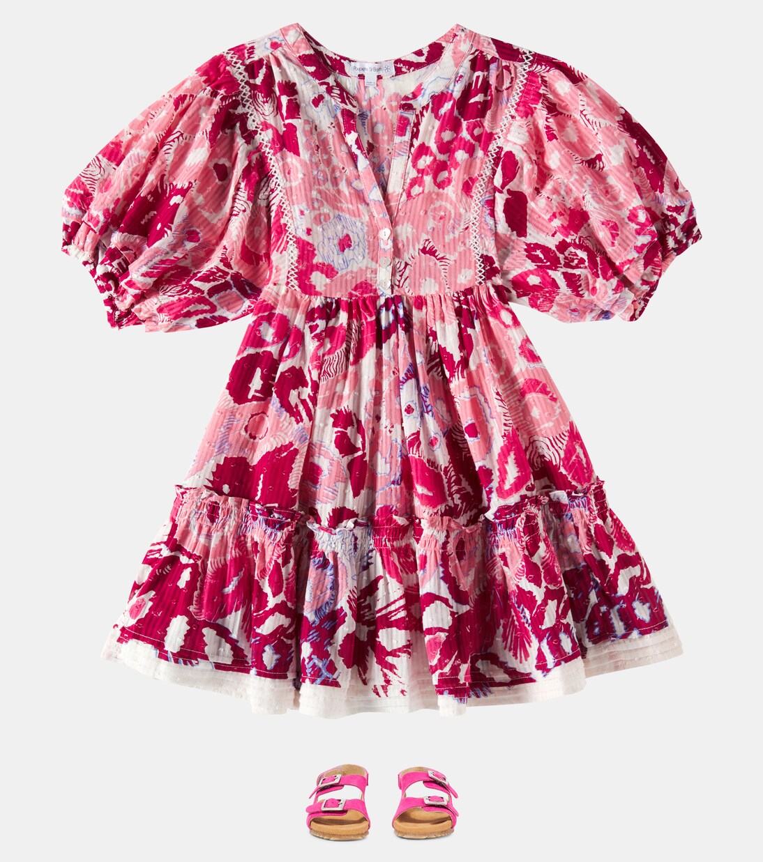 Aria ruffled cotton dress | Poupette St Barth Kids