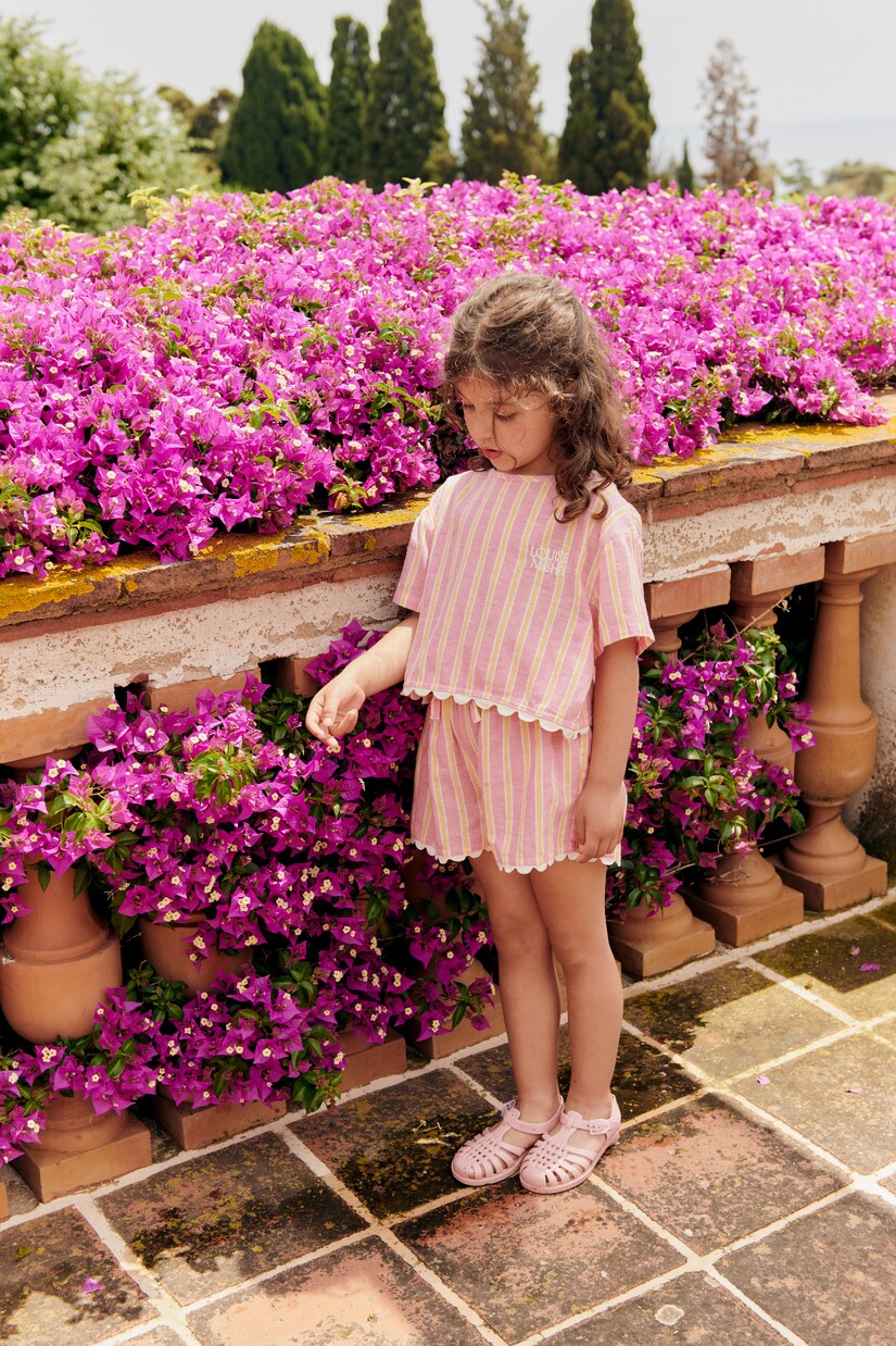 Clemoune striped cotton and linen shorts | Louise Misha