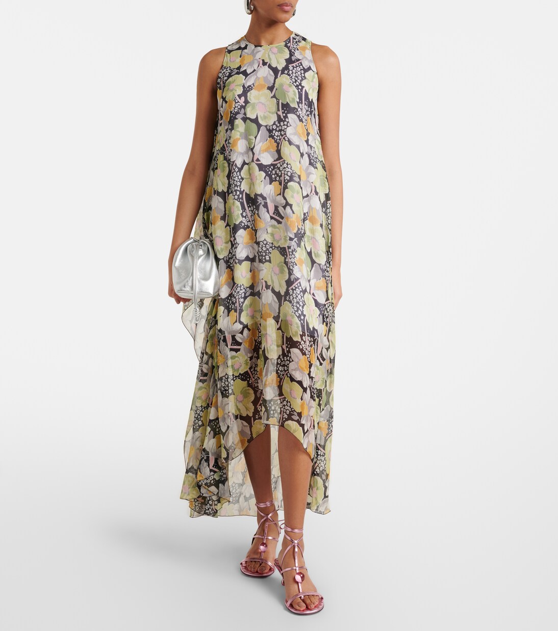 Zyra 50 metallic leather sandals | Jimmy Choo