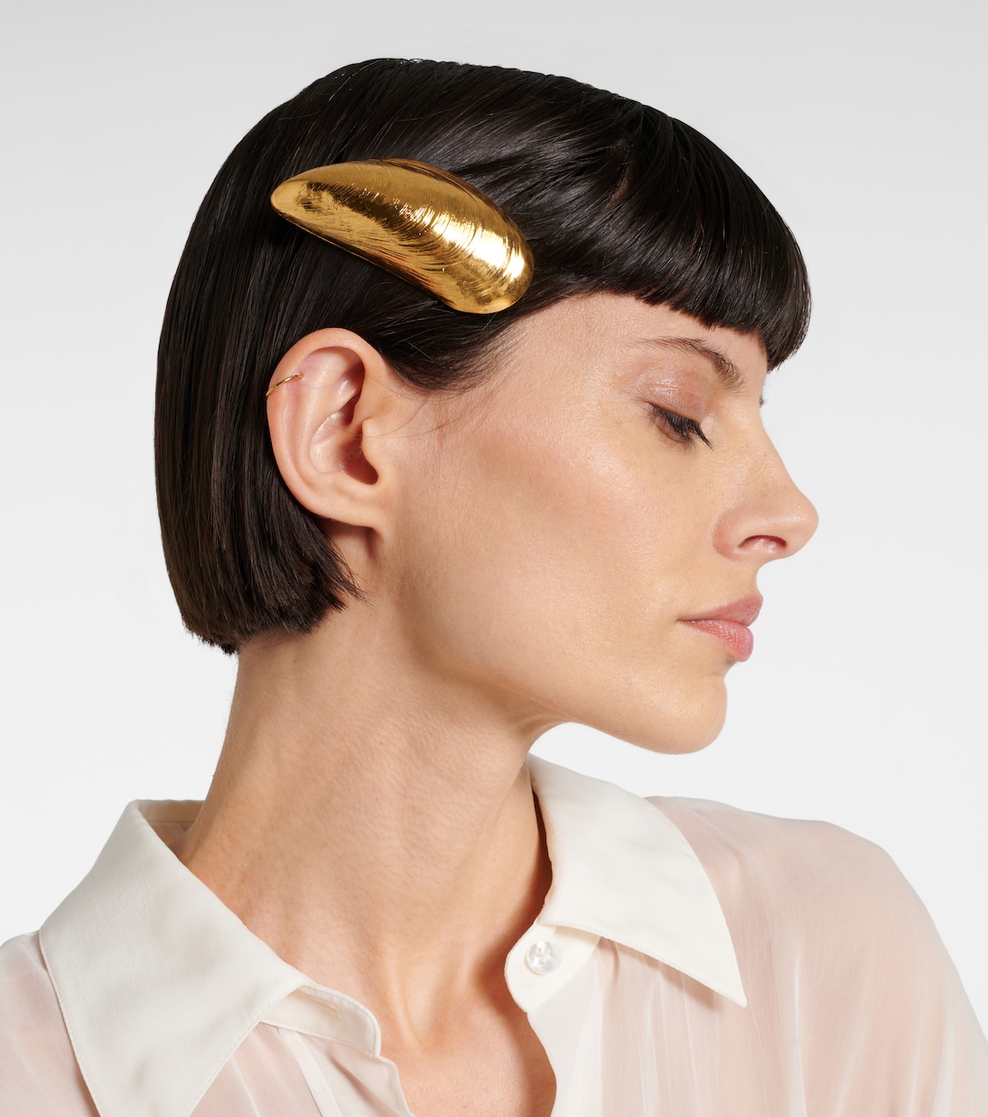 Gold-plated barrette | Jennifer Behr
