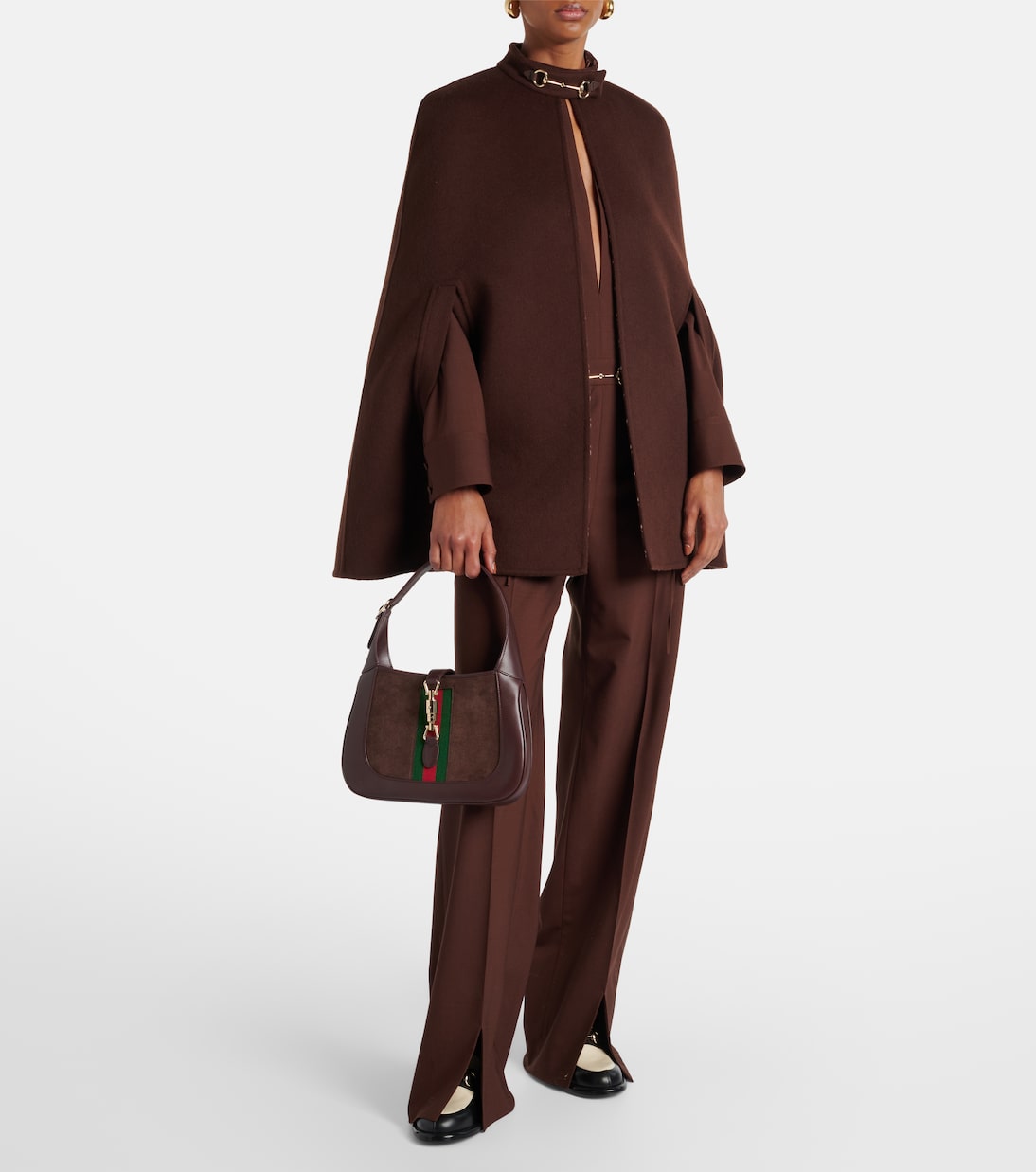 Horsebit wool cape | Gucci