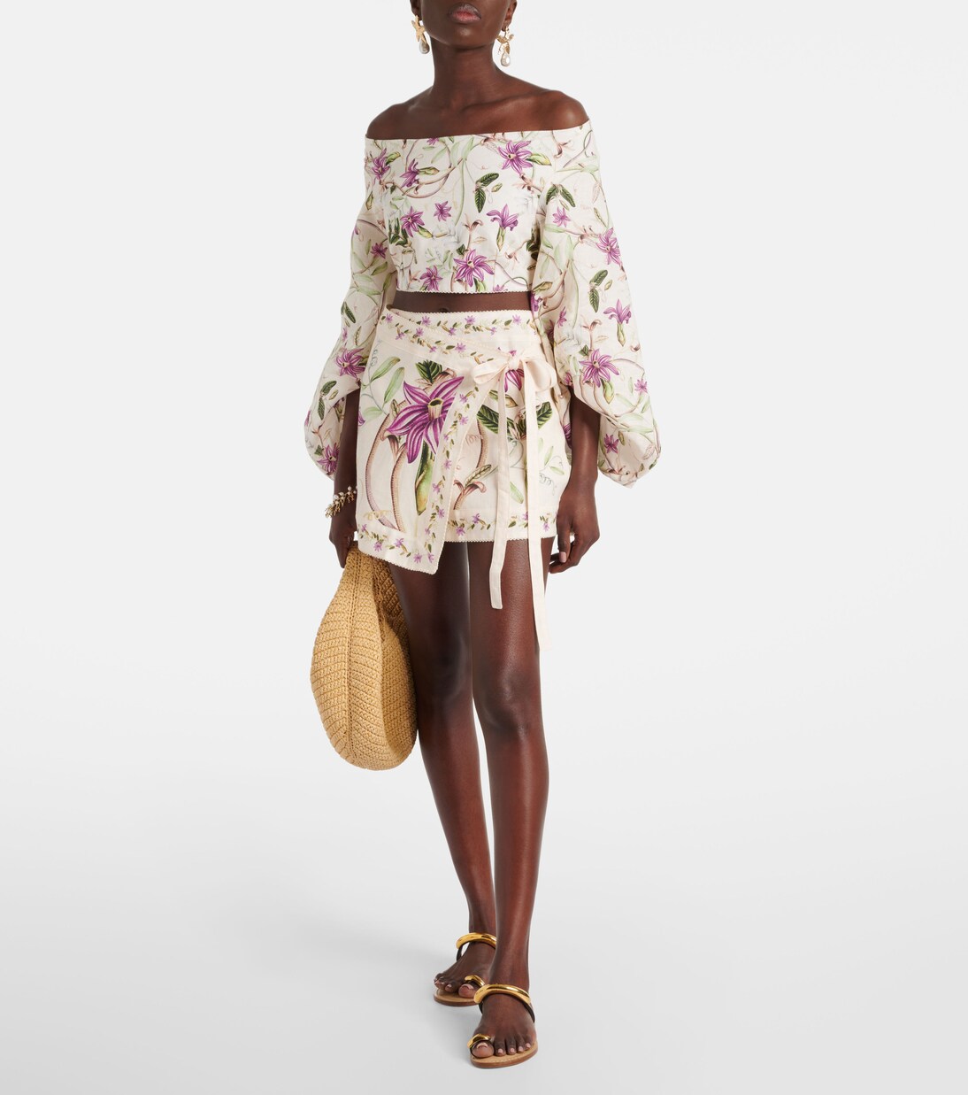 Cropped-Top Duria aus Leinen | Agua by Agua Bendita