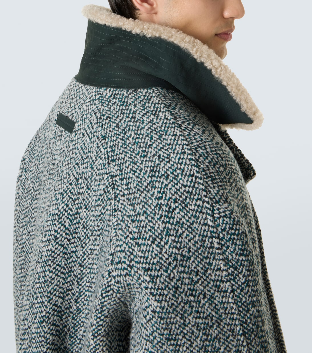 Herringbone wool and cashmere coat | Zegna