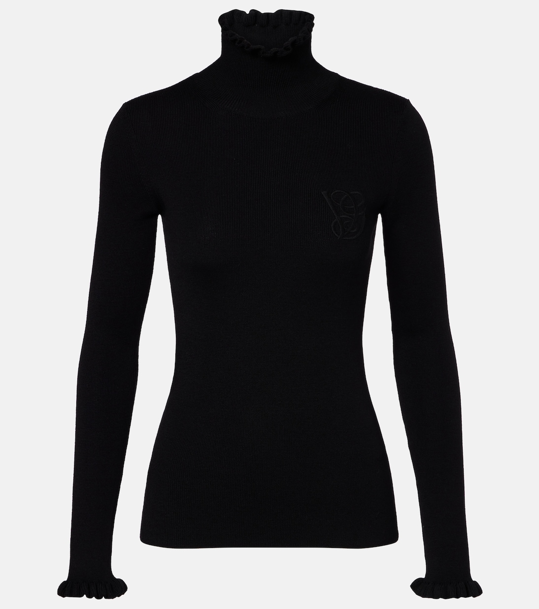 Ruffled virgin wool sweater | Valentino