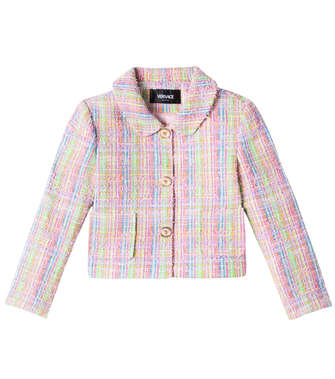 Cotton-blend tweed jacket | Versace Kids