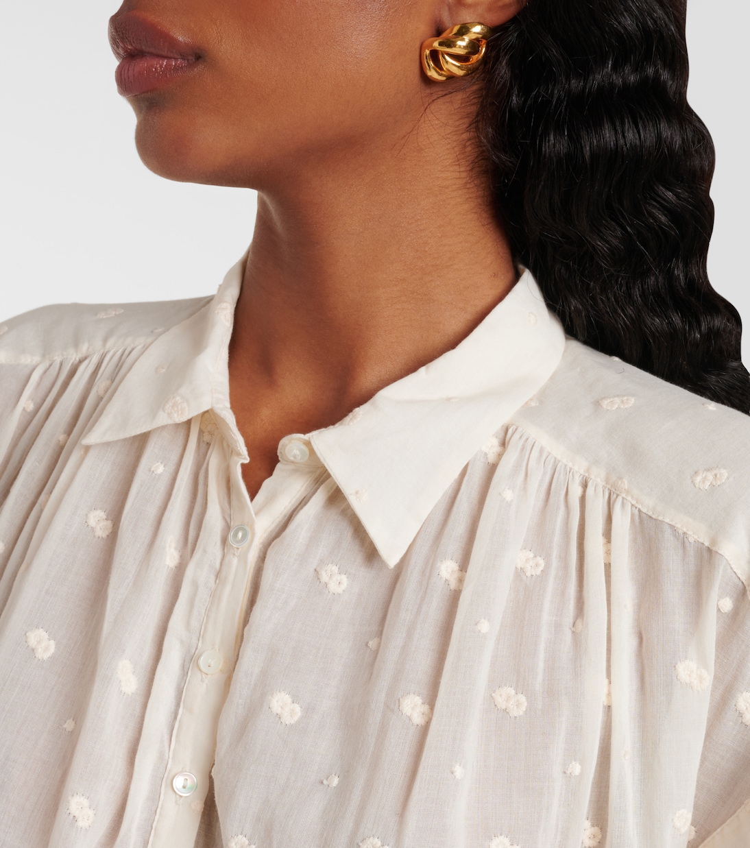 Embroidered cotton blouse | Nili Lotan