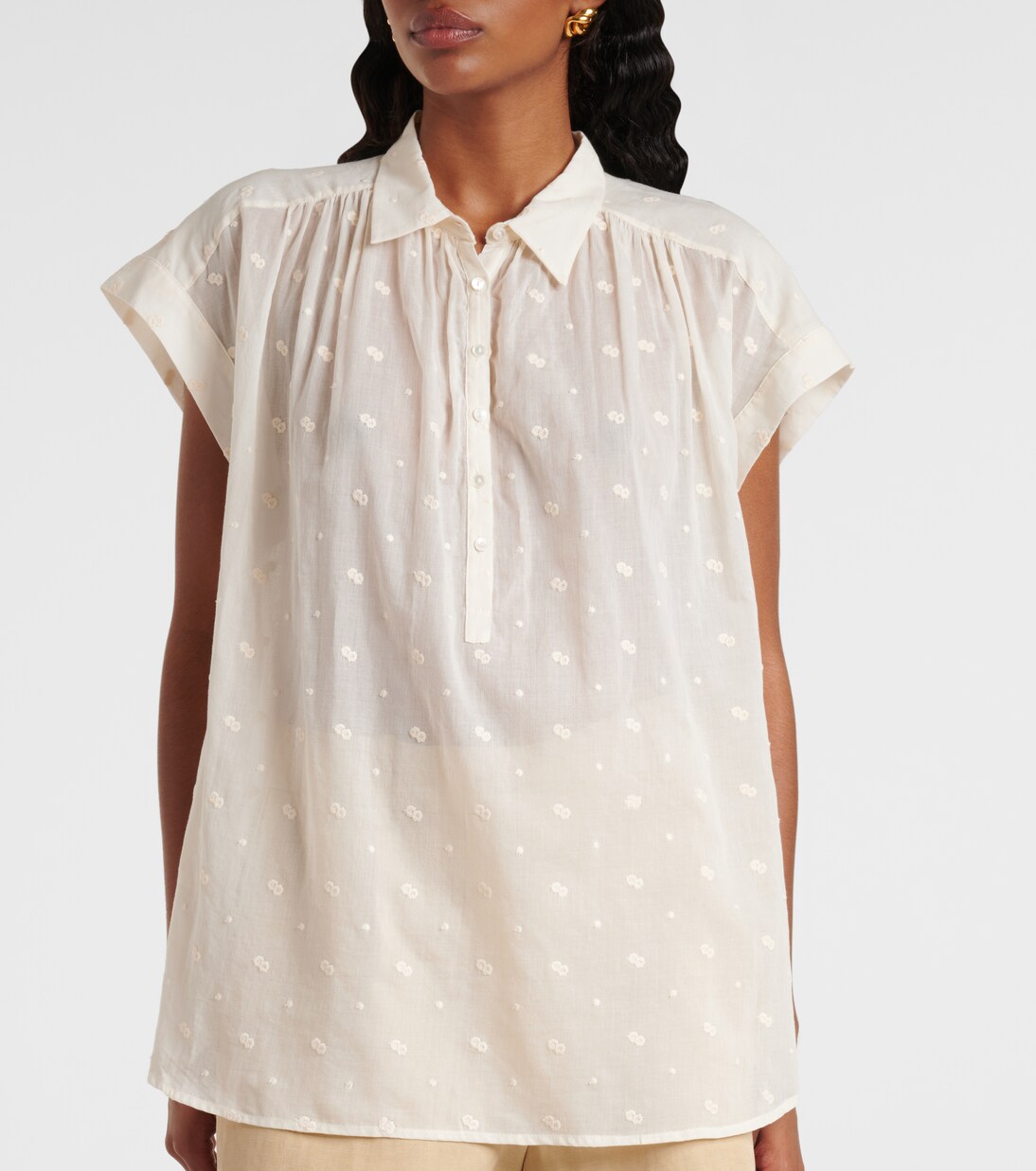 Embroidered cotton blouse | Nili Lotan