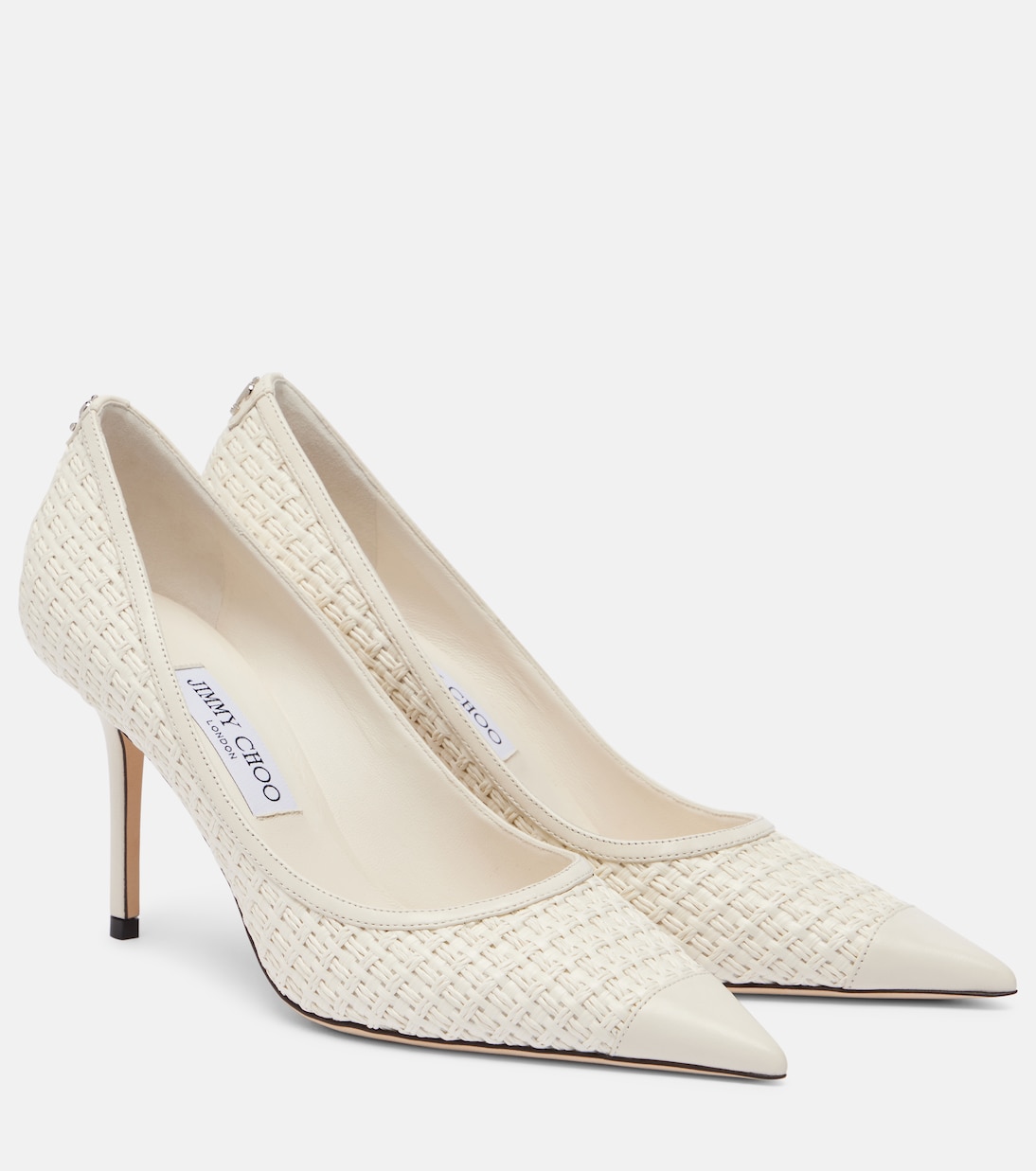 Love 85 raffia-effect pumps | Jimmy Choo