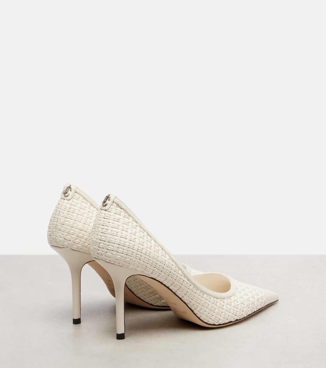 Love 85 raffia-effect pumps | Jimmy Choo
