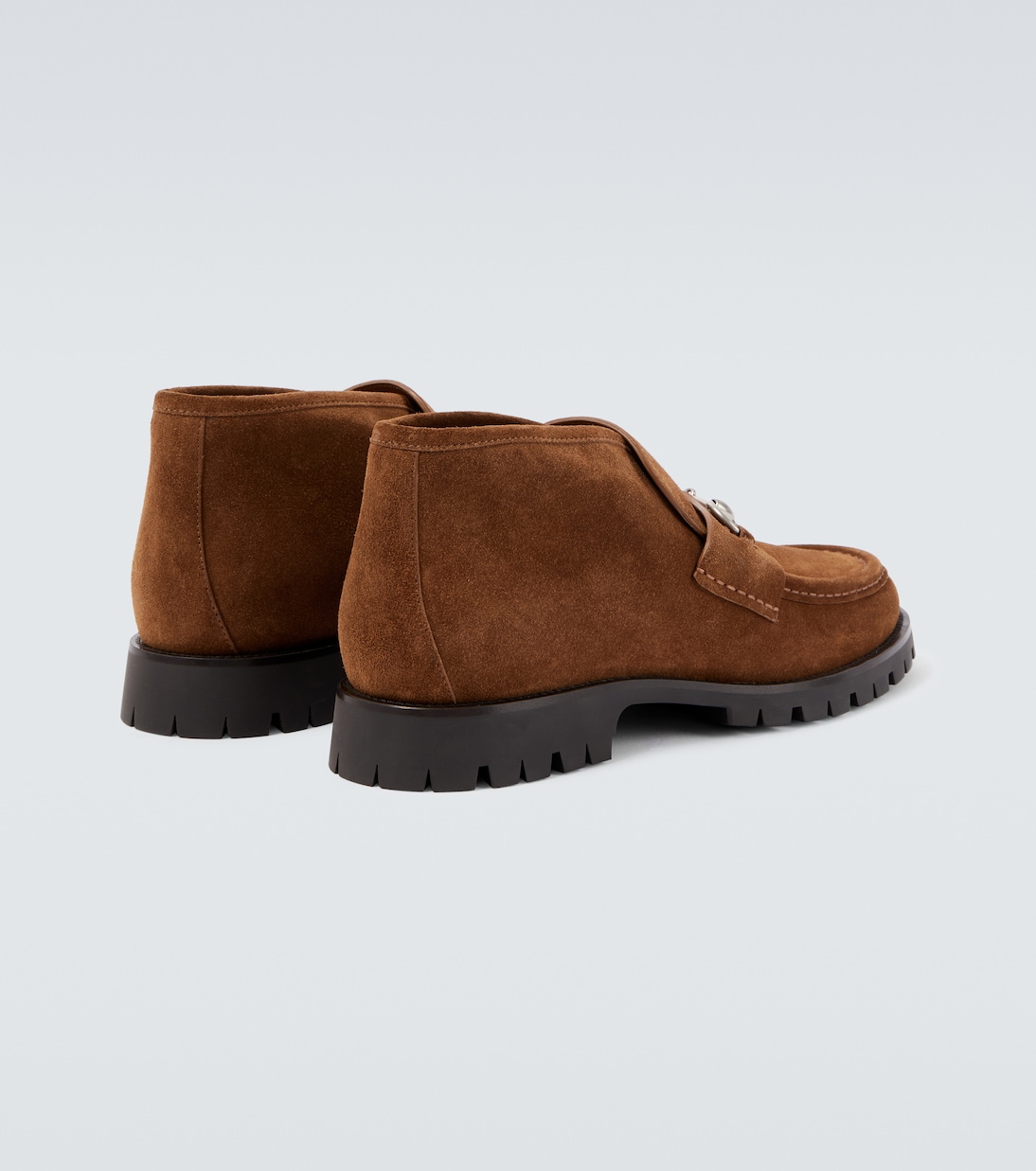 Ankle Boots Horsebit aus Veloursleder | Gucci