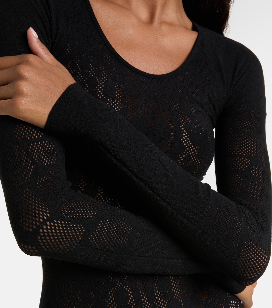 Semi-sheer jumpsuit  | Wolford