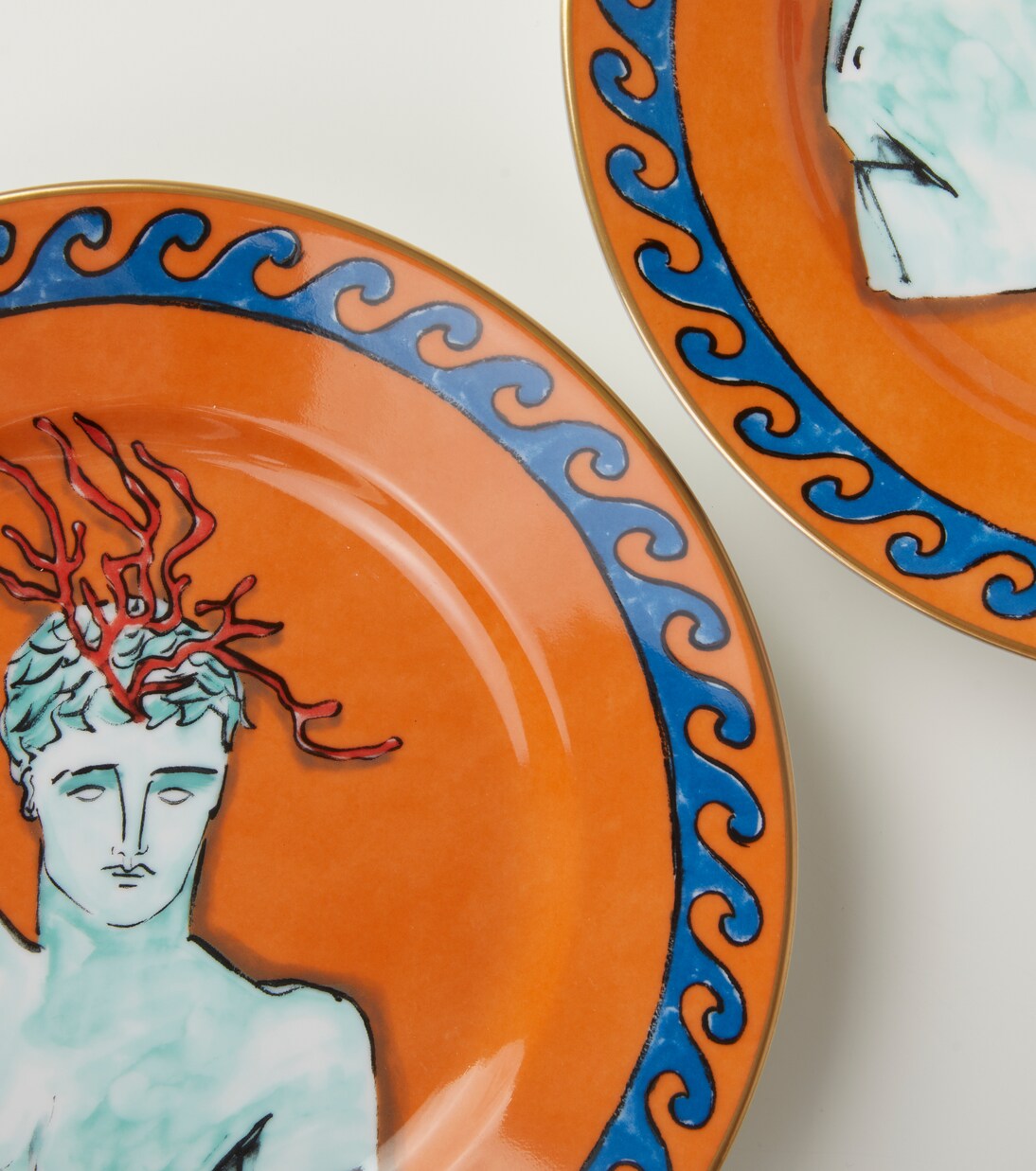 Il Viaggio di Nettuno dessert plate by Luke Edward Hall | Ginori 1735