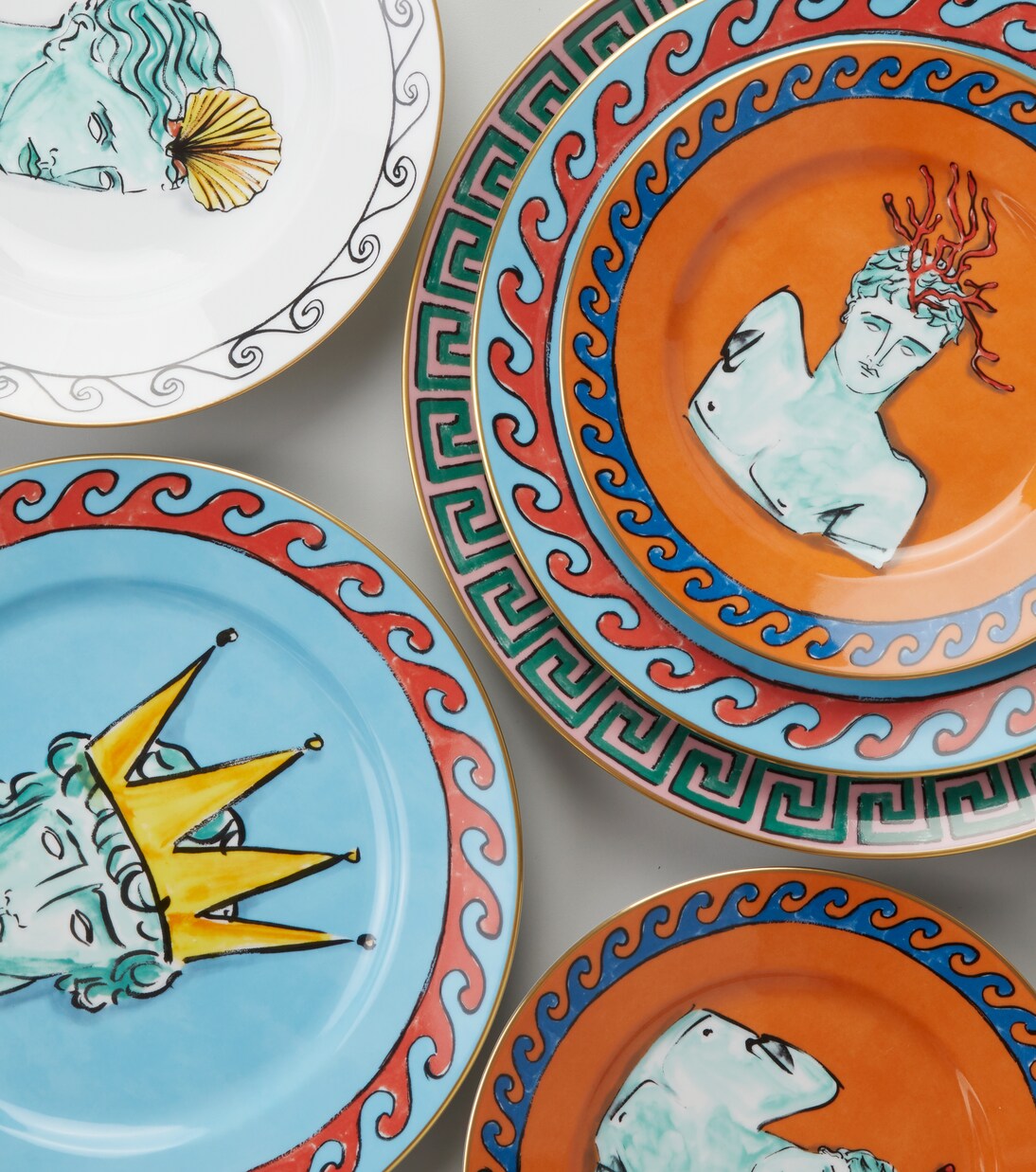 Il Viaggio di Nettuno dessert plate by Luke Edward Hall | Ginori 1735