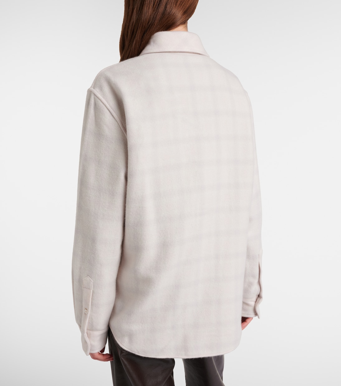 Clarity plaid cashmere shirt with quartz | God's True Cashmere