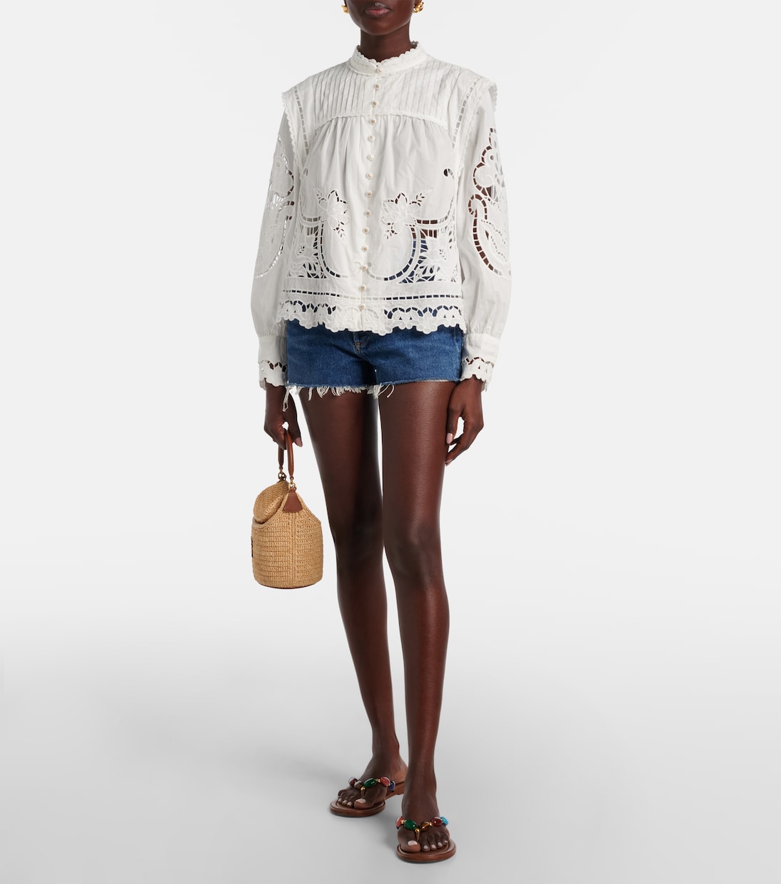 Embroidery cotton blouse | Farm Rio