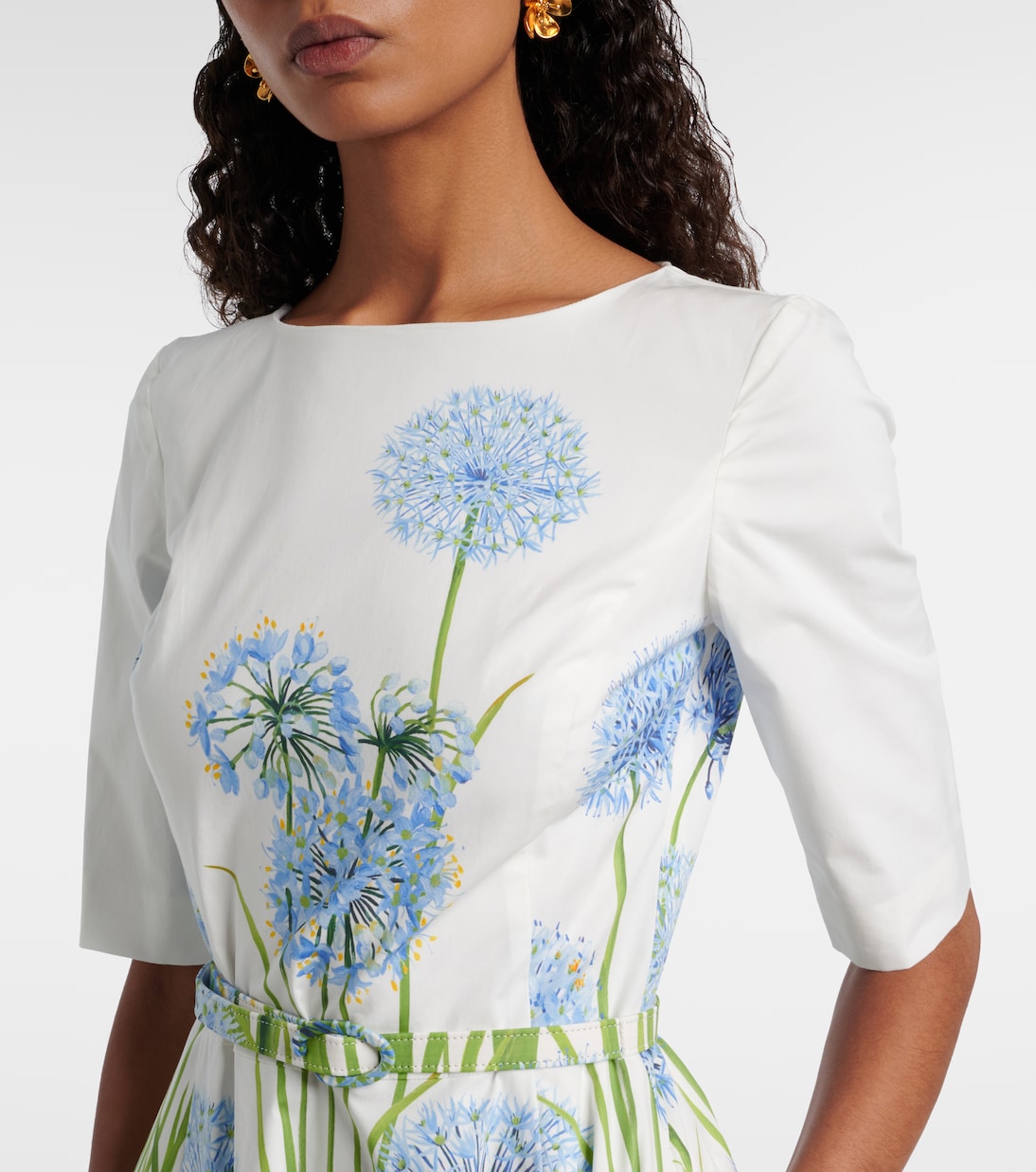 Midikleid aus Popeline | Oscar de la Renta