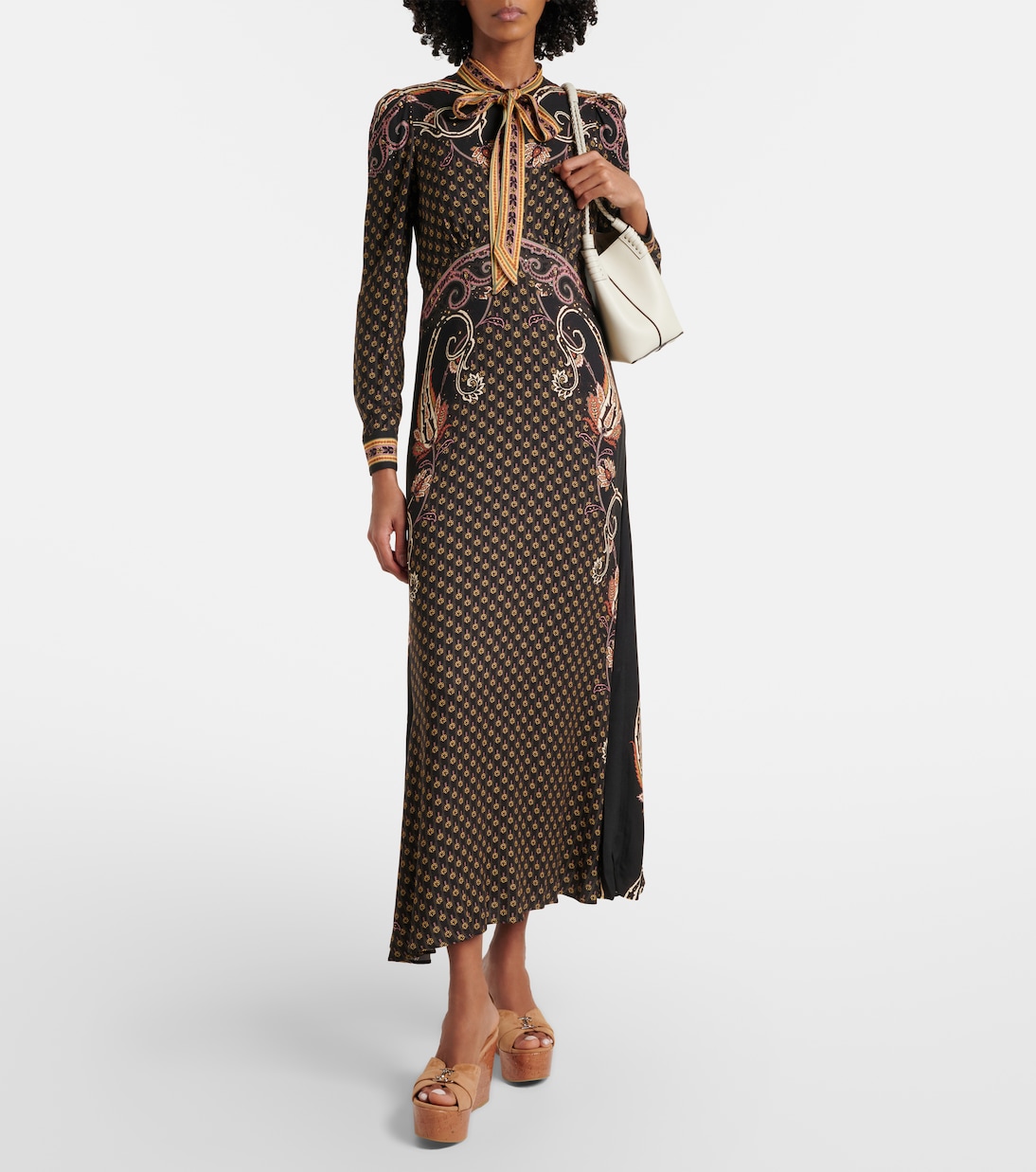 Wedge-Pantoletten Leda aus Veloursleder | Jimmy Choo