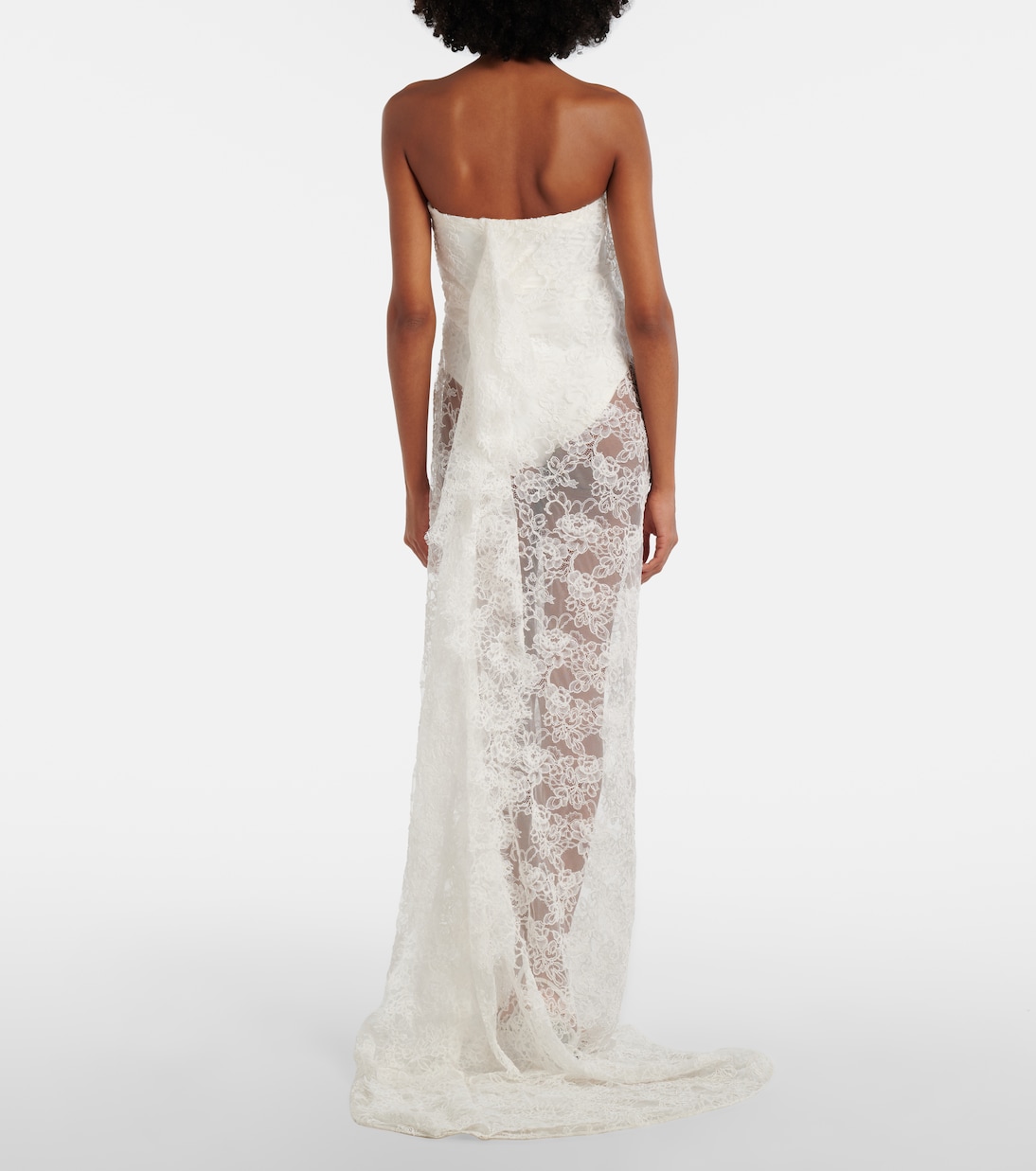 فستان سهرة من الدانتيل درابيه | Christopher Esber