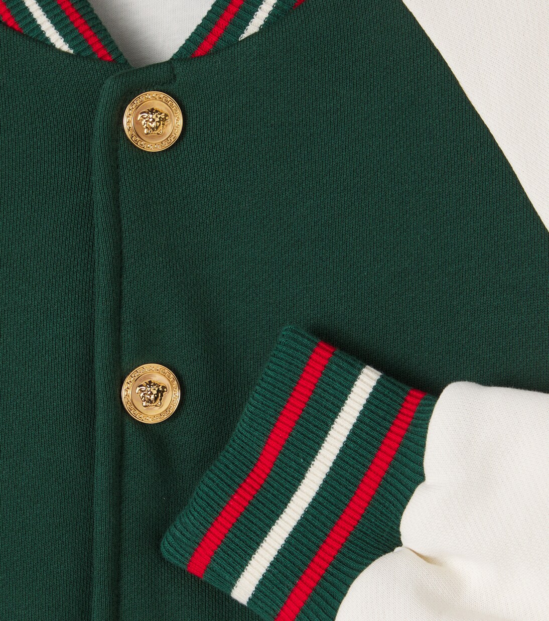 Medusa Greca cotton jersey varsity jacket | Versace Kids