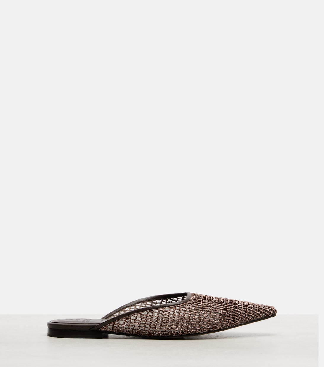 Monili leather-trimmed mules | Brunello Cucinelli