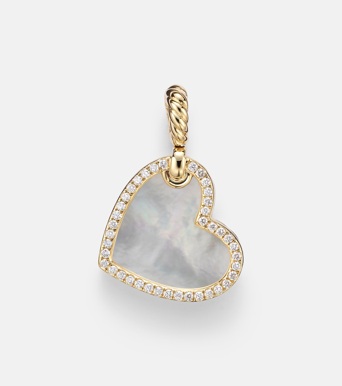 DY Elements® Heart 18kt gold (750/1000) pendant with diamonds and pearl | David Yurman