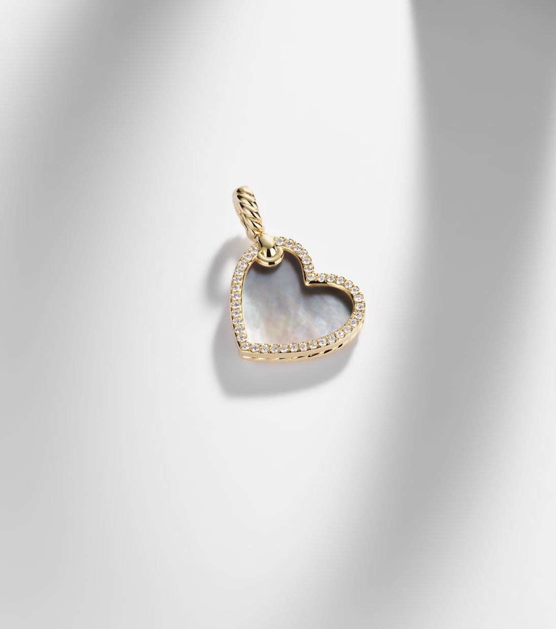 DY Elements® Heart 18kt gold (750/1000) pendant with diamonds and pearl | David Yurman