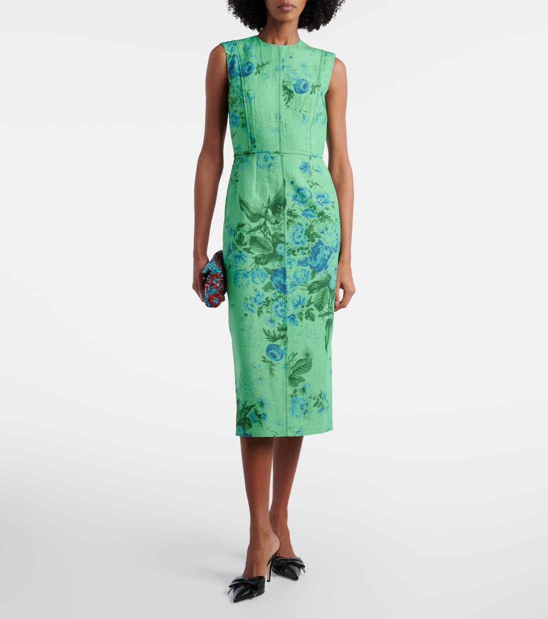 Midikleid aus Leinen | Erdem