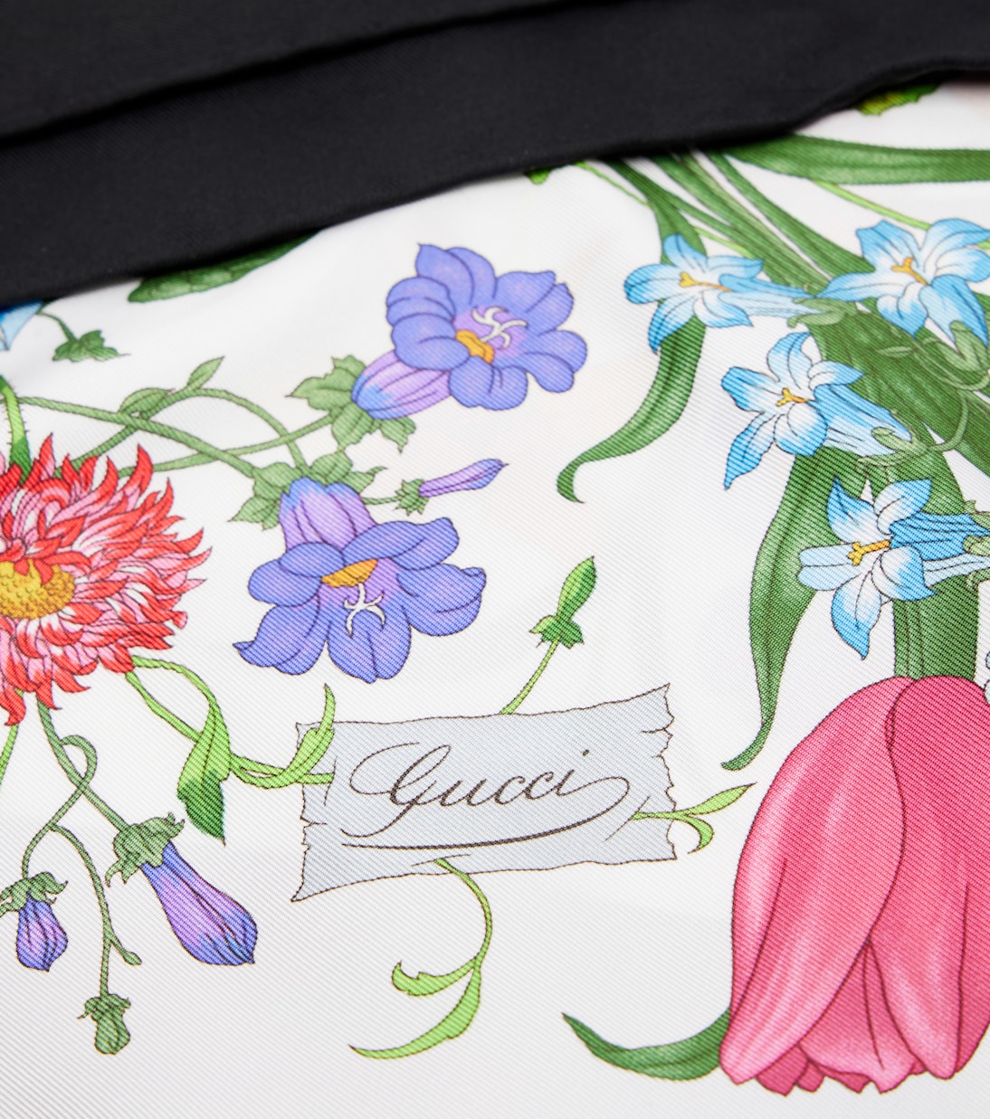 Floral silk twill scarf | Gucci